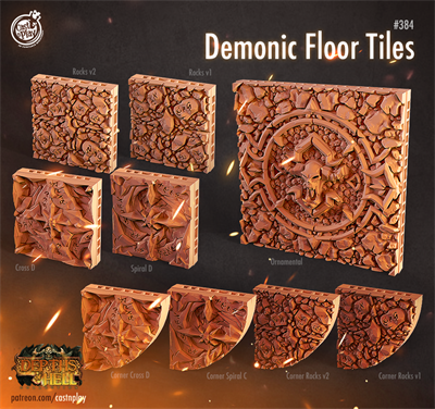 Depths of Hell - Demonic Floor Tiles 1880-3 - фото 13807