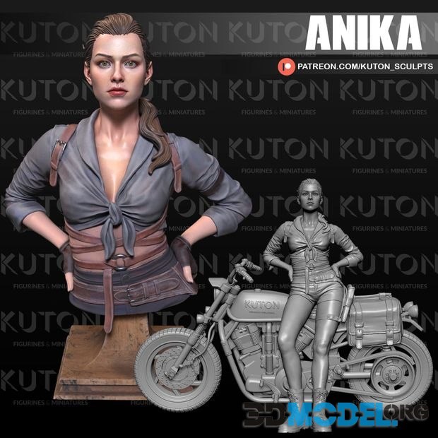 Anika and Motor - Девушка с мотоциклом - фото 4932